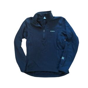 Patagonia Navy Black Quarter-Zip Pullover